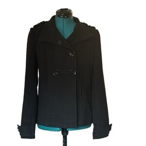 Mandee’s Black Short Peacoat Size Medium
